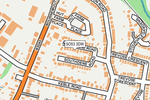 SO53 3DW map - OS OpenMap – Local (Ordnance Survey)