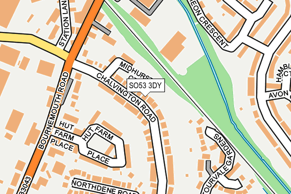 SO53 3DY map - OS OpenMap – Local (Ordnance Survey)