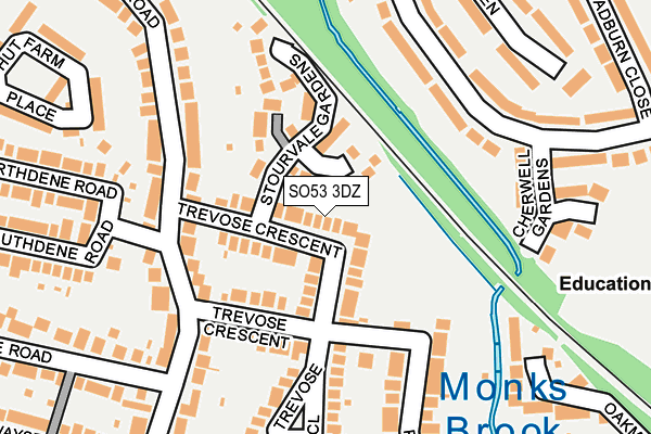 SO53 3DZ map - OS OpenMap – Local (Ordnance Survey)