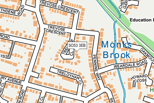 SO53 3EB map - OS OpenMap – Local (Ordnance Survey)