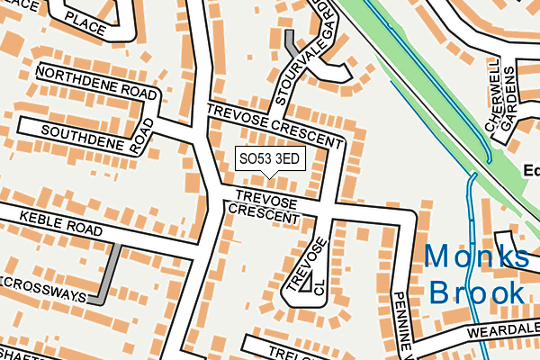 SO53 3ED map - OS OpenMap – Local (Ordnance Survey)