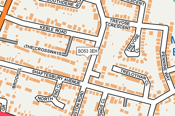 SO53 3EH map - OS OpenMap – Local (Ordnance Survey)