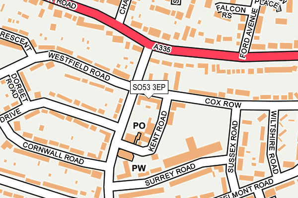 SO53 3EP map - OS OpenMap – Local (Ordnance Survey)