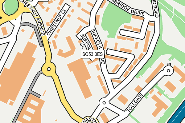 SO53 3ES map - OS OpenMap – Local (Ordnance Survey)