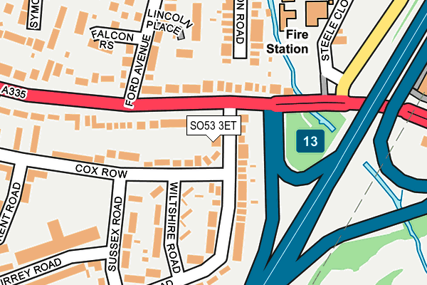 SO53 3ET map - OS OpenMap – Local (Ordnance Survey)