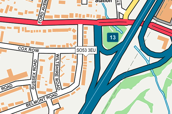 SO53 3EU map - OS OpenMap – Local (Ordnance Survey)