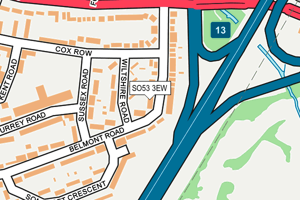 SO53 3EW map - OS OpenMap – Local (Ordnance Survey)