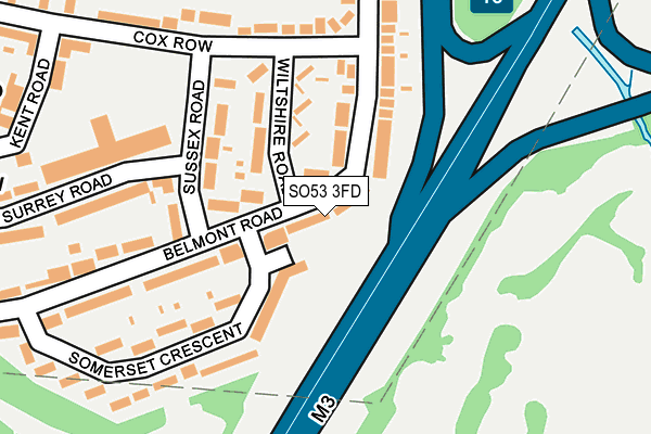 SO53 3FD map - OS OpenMap – Local (Ordnance Survey)