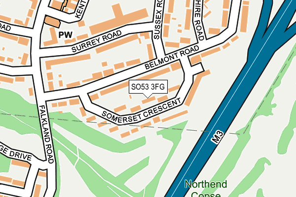 SO53 3FG map - OS OpenMap – Local (Ordnance Survey)