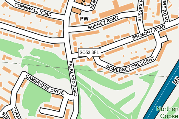 SO53 3FL map - OS OpenMap – Local (Ordnance Survey)