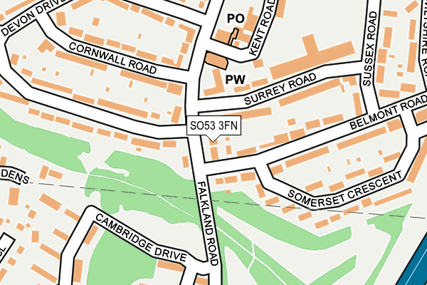 SO53 3FN map - OS OpenMap – Local (Ordnance Survey)