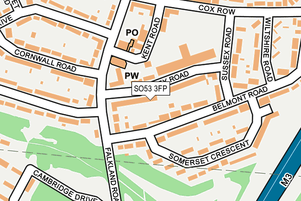 SO53 3FP map - OS OpenMap – Local (Ordnance Survey)