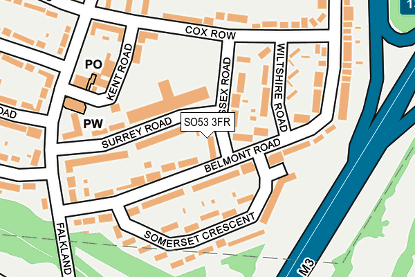 SO53 3FR map - OS OpenMap – Local (Ordnance Survey)