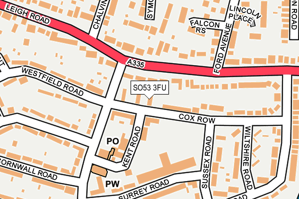 SO53 3FU map - OS OpenMap – Local (Ordnance Survey)