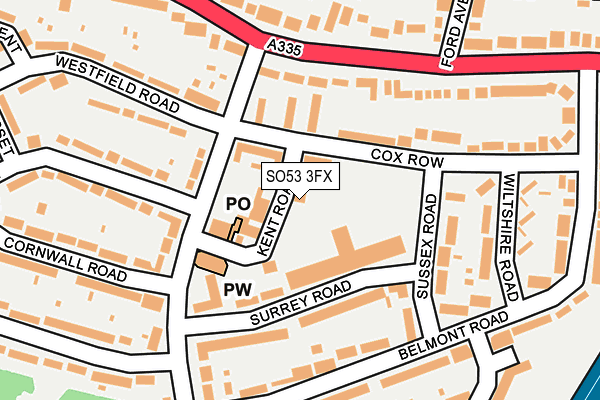 SO53 3FX map - OS OpenMap – Local (Ordnance Survey)