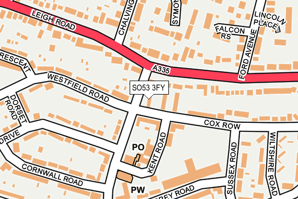 SO53 3FY map - OS OpenMap – Local (Ordnance Survey)