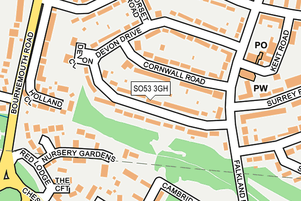 SO53 3GH map - OS OpenMap – Local (Ordnance Survey)