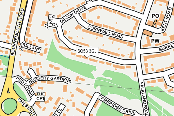 SO53 3GJ map - OS OpenMap – Local (Ordnance Survey)
