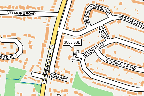 SO53 3GL map - OS OpenMap – Local (Ordnance Survey)