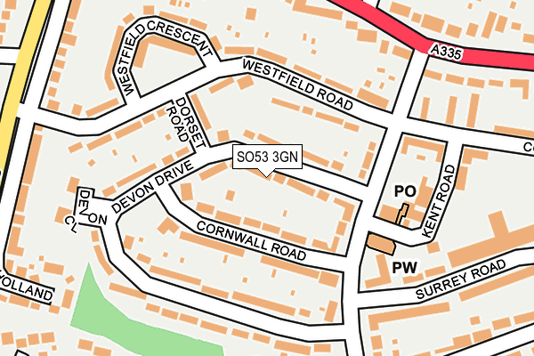 SO53 3GN map - OS OpenMap – Local (Ordnance Survey)