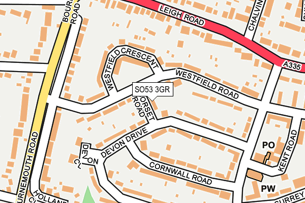 SO53 3GR map - OS OpenMap – Local (Ordnance Survey)