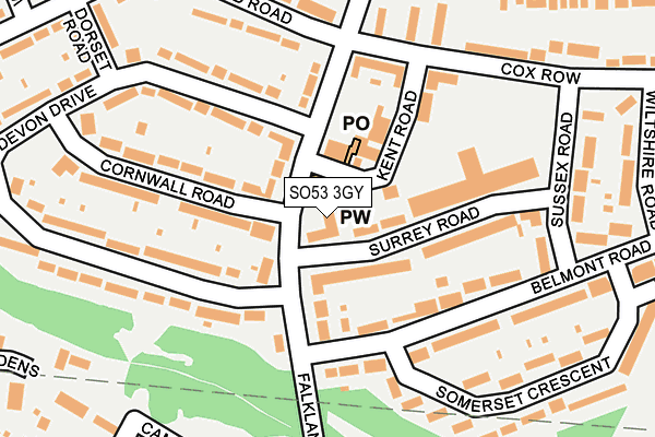 SO53 3GY map - OS OpenMap – Local (Ordnance Survey)