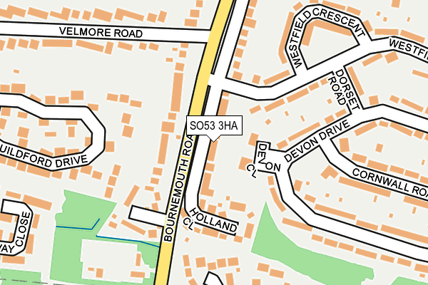 SO53 3HA map - OS OpenMap – Local (Ordnance Survey)