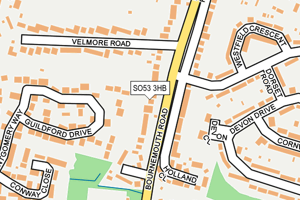 SO53 3HB map - OS OpenMap – Local (Ordnance Survey)