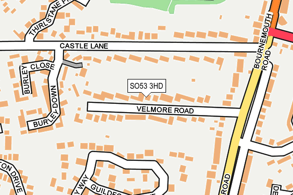 SO53 3HD map - OS OpenMap – Local (Ordnance Survey)