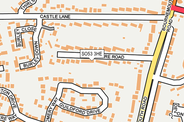 SO53 3HE map - OS OpenMap – Local (Ordnance Survey)