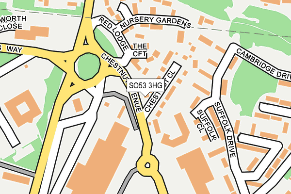 SO53 3HG map - OS OpenMap – Local (Ordnance Survey)