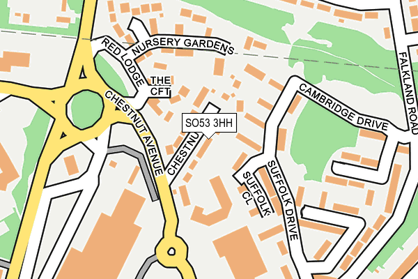 SO53 3HH map - OS OpenMap – Local (Ordnance Survey)