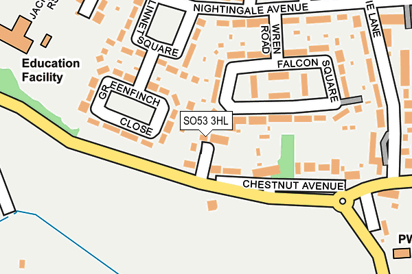 SO53 3HL map - OS OpenMap – Local (Ordnance Survey)