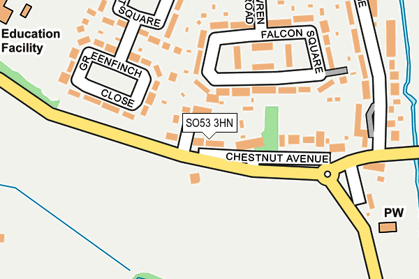 SO53 3HN map - OS OpenMap – Local (Ordnance Survey)