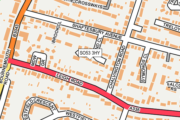 SO53 3HY map - OS OpenMap – Local (Ordnance Survey)