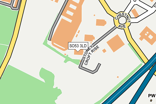 SO53 3LD map - OS OpenMap – Local (Ordnance Survey)