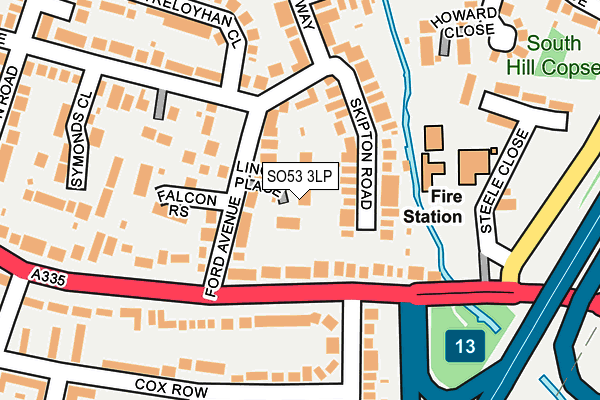 SO53 3LP map - OS OpenMap – Local (Ordnance Survey)