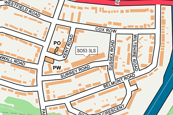 SO53 3LS map - OS OpenMap – Local (Ordnance Survey)