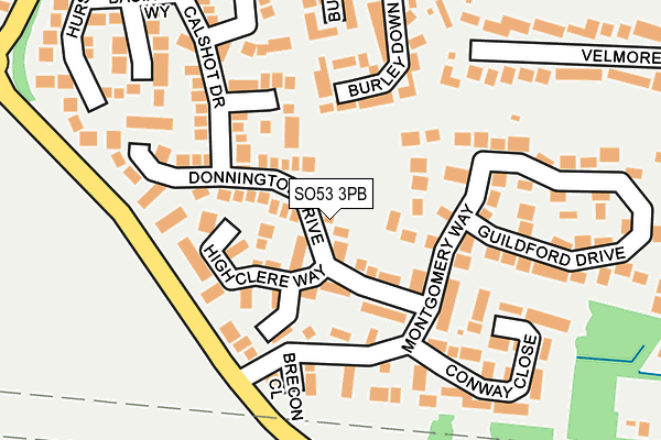 SO53 3PB map - OS OpenMap – Local (Ordnance Survey)