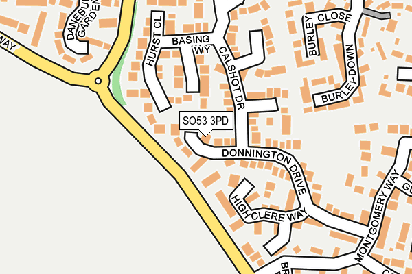 SO53 3PD map - OS OpenMap – Local (Ordnance Survey)