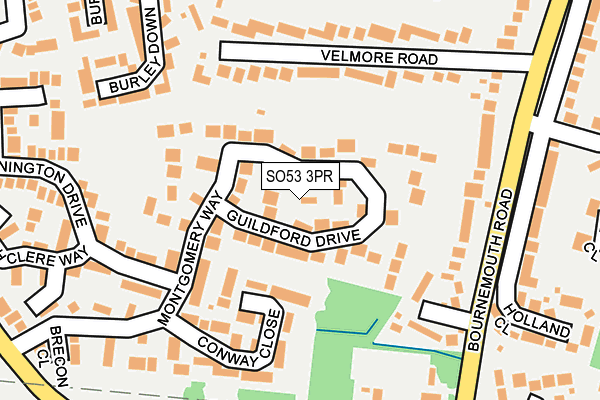 SO53 3PR map - OS OpenMap – Local (Ordnance Survey)