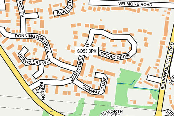 SO53 3PX map - OS OpenMap – Local (Ordnance Survey)