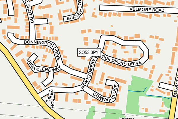 SO53 3PY map - OS OpenMap – Local (Ordnance Survey)