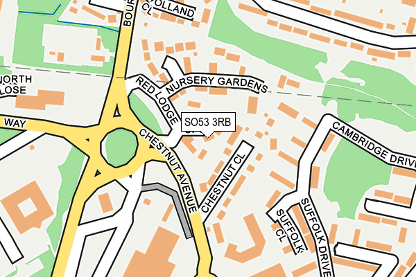 SO53 3RB map - OS OpenMap – Local (Ordnance Survey)