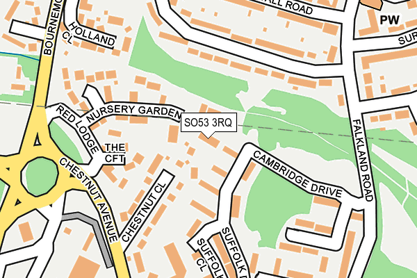 SO53 3RQ map - OS OpenMap – Local (Ordnance Survey)