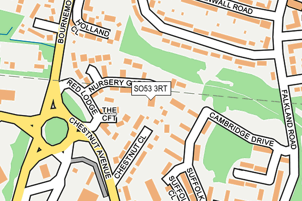 SO53 3RT map - OS OpenMap – Local (Ordnance Survey)