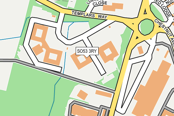 SO53 3RY map - OS OpenMap – Local (Ordnance Survey)