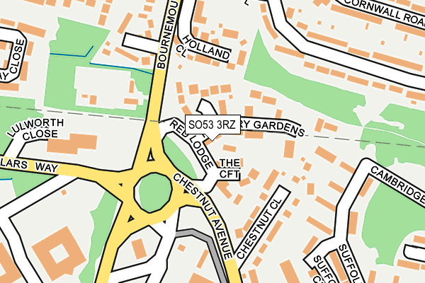 SO53 3RZ map - OS OpenMap – Local (Ordnance Survey)