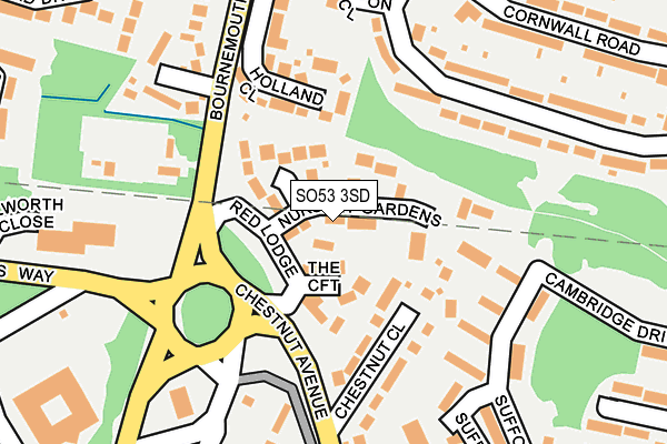 SO53 3SD map - OS OpenMap – Local (Ordnance Survey)