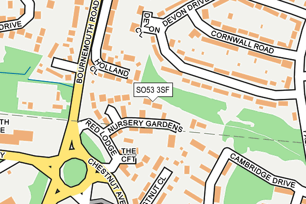 SO53 3SF map - OS OpenMap – Local (Ordnance Survey)